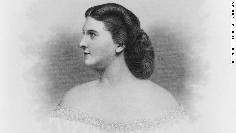 Former first lady Harriet Rebecca Lane Johnston circa 1860.