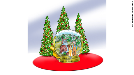 In some malls, Santa will sit inside a giant snow globe this year.
