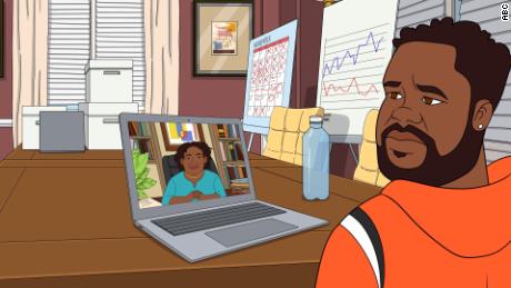 Stacey Abrams, seen here in an animted sneak peek with Anthony Anderson&#39;s Dre, is set to lend her voice to an episode of ABC&#39;s &#39;black-ish.&#39; 