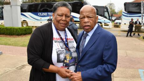  Joanne Bland with John Lewis in Selma, Alabama in 2019. (Credit: Stephane Kossmann)