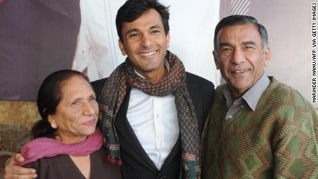 Family is very important to Vikas Khanna, seen here with his mother Bindu Khanna and father Davinder Khanna in 2012.