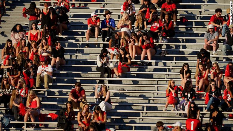 Social media criticizes UGA fans for not wearing masks, but school says they were following guidelines