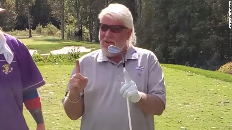 A barefooted John Daly drained a hole-in-one at a charity golf tournament, because of course he did