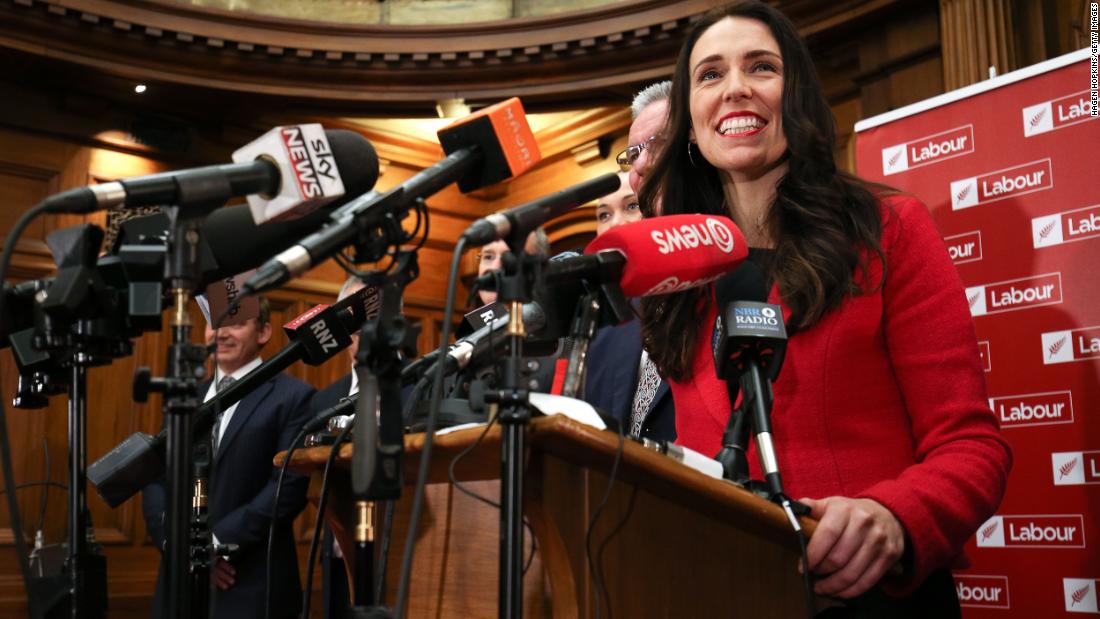 Jacinda Ardern speaks to media on August 1, 2017, after being appointed the new Labour leader only weeks out from the New Zealand general election. 