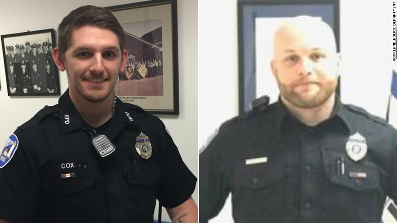Two Maine police officers who allegedly beat porcupines to death while on duty have been fired