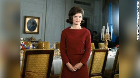 Jacqueline Kennedy in the White House during the filming of CBS News&#39; 1962 tour.