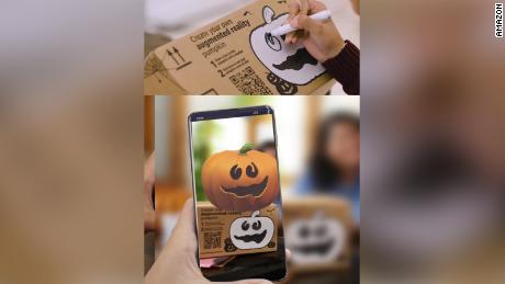 Shoppers can draw on the pumpkin and use an Amazon&#39;s AR app for something fun.