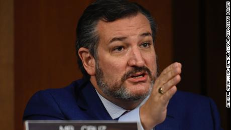 Sen. Ted Cruz, a Texas  Republican, during the Supreme Court confirmation hearing for   Amy Coney Barrett, October 14, 2020, in Washington.