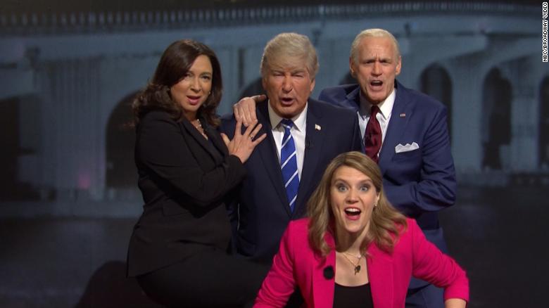 'SNL' takes on the dueling town halls between Trump and Biden