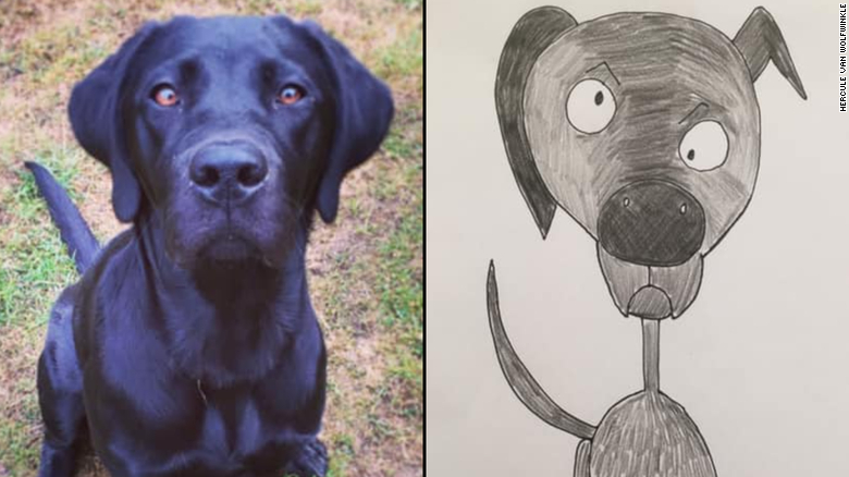 This dad's adorably amateurish pet portraits have raised thousands for charity