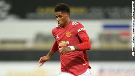Rashford in action during the Premier League match between Newcastle United and Manchester United on October 17, 2020 in Newcastle upon Tyne, Inglaterra. 