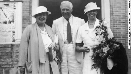 Roosevelt with Lorena Hickok (left) and Governor Paul Pearson in St. Thomas Virgin Island, March 7, 1934. 