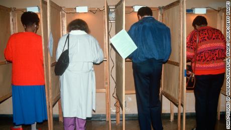 Voters casting their ballots in November 1994 in Los Angeles.