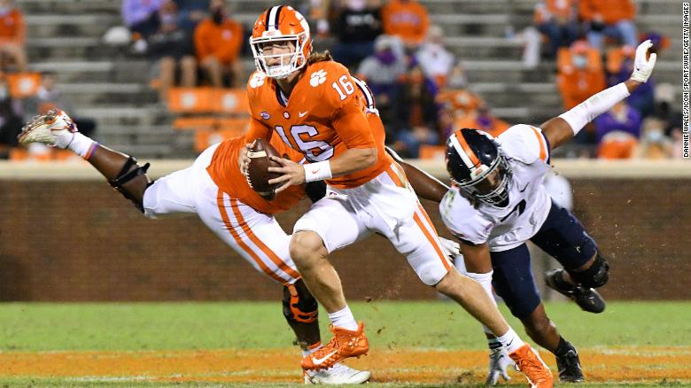 Clemson QB Trevor Lawrence tests positive for Covid-19, will not play Saturday against Boston College