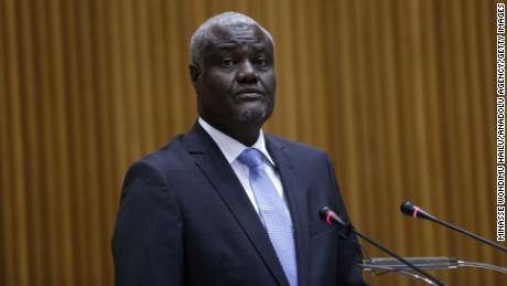 Moussa Faki Mahamat, the chairman of the African Union Commission, pictured in February 2020.
