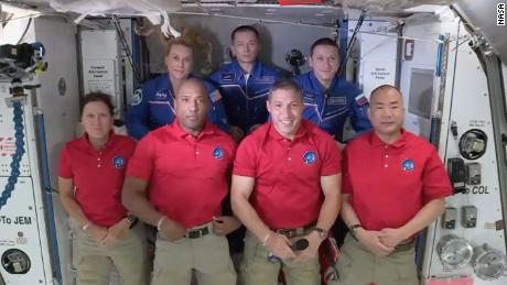 It&#39;s a full house on the International Space Station with 7 people — and Baby Yoda