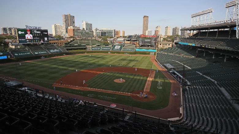Wrigley Field, home of the Chicago Cubs, designated a National Historic Landmark