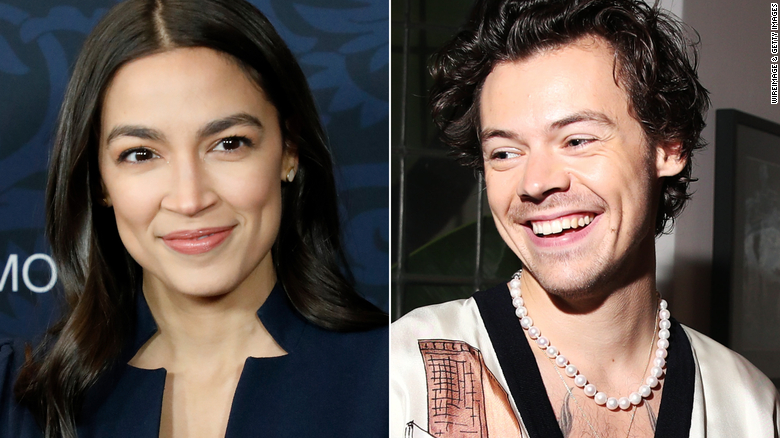 Alexandria Ocasio-Cortez praises Harry Styles for wearing a dress on the cover of Vogue