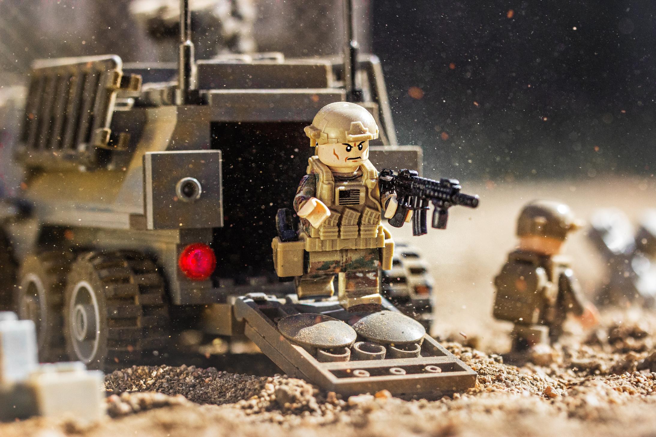 World War II military soldiers weapons army figures fit Lego 