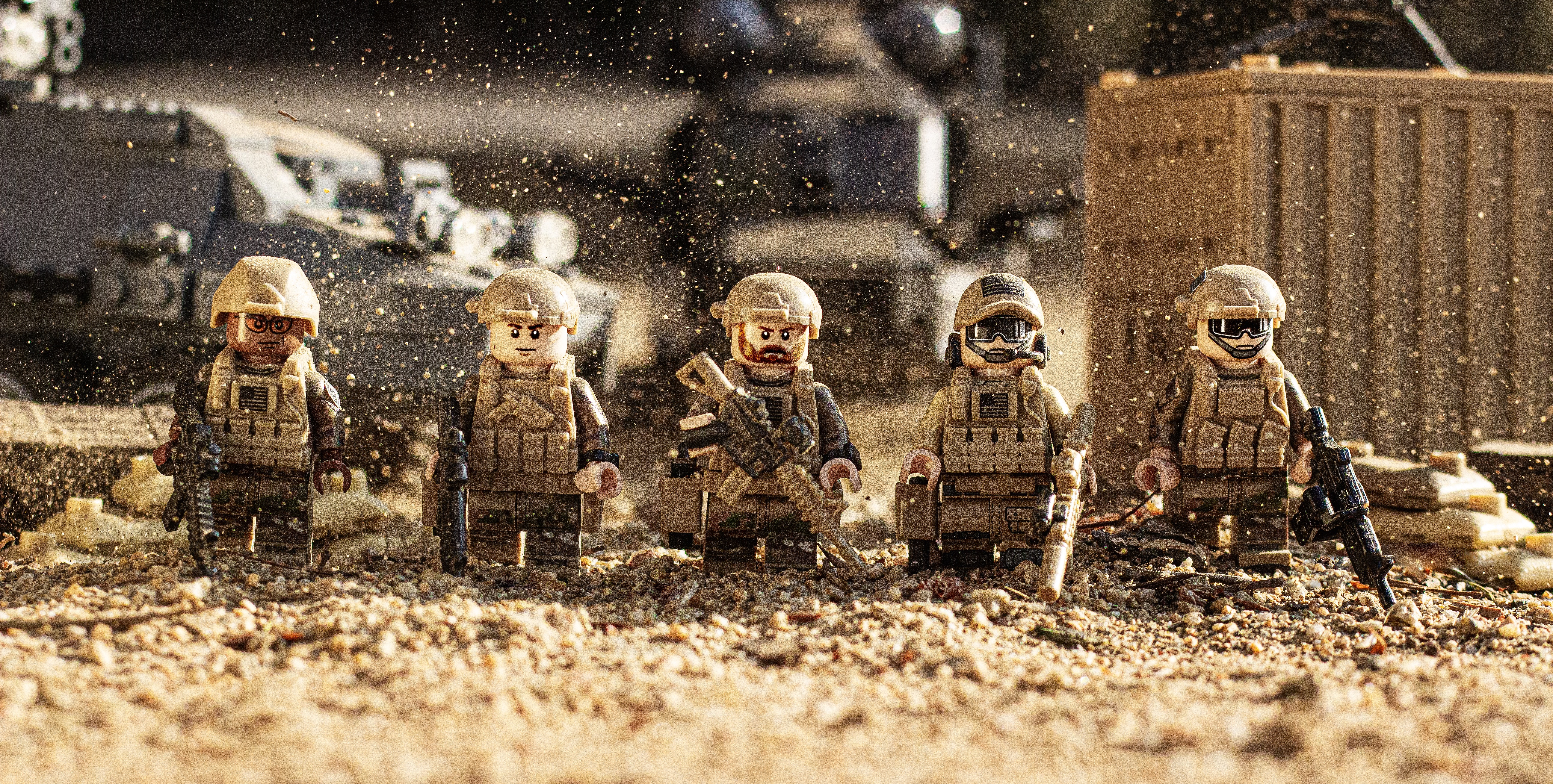 Custom Lego World War 2 German vs USA Military Soldiers Army Minifigures & Brick