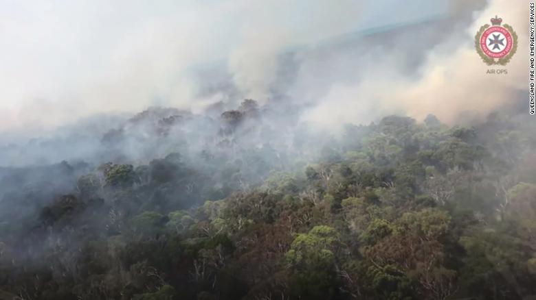 Fraser Island, a unique Australian ecosystem, is on fire as parts of the country swelter through record heat wave