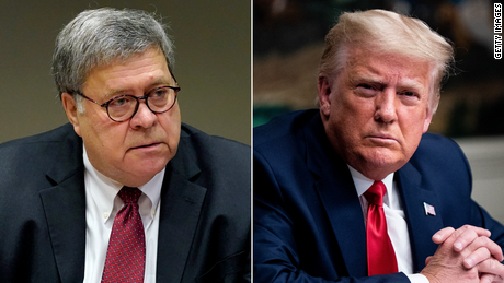 Barr details break with Trump on election fraud claims in new book 