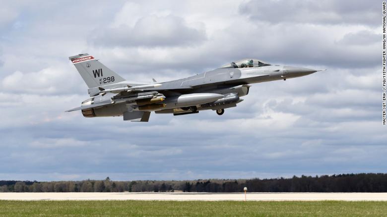 Officials are searching for the pilot of an F-16 military plane that crashed in Michigan