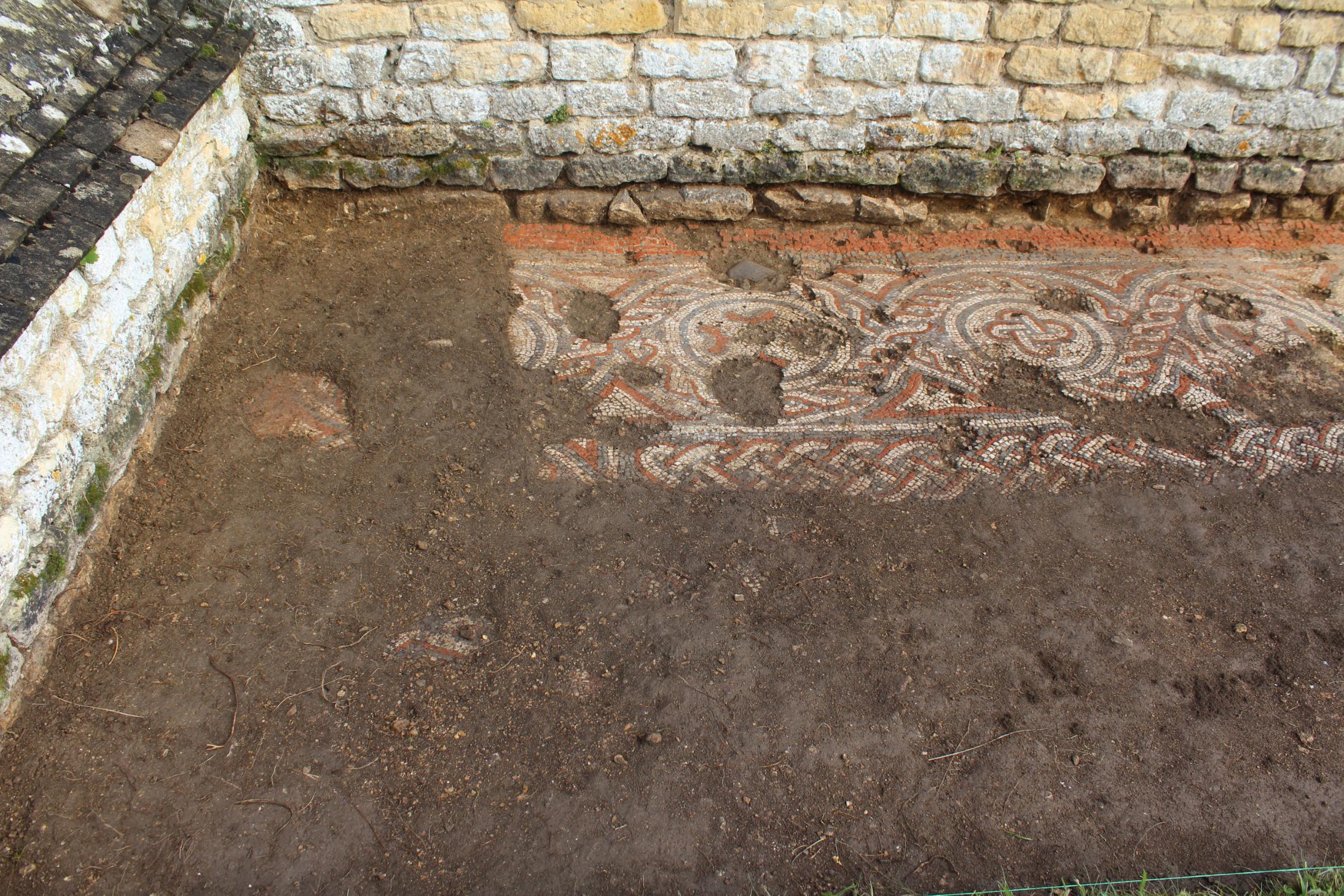 5th century Roman mosaic found in Britain's Chedworth Roman Villa 