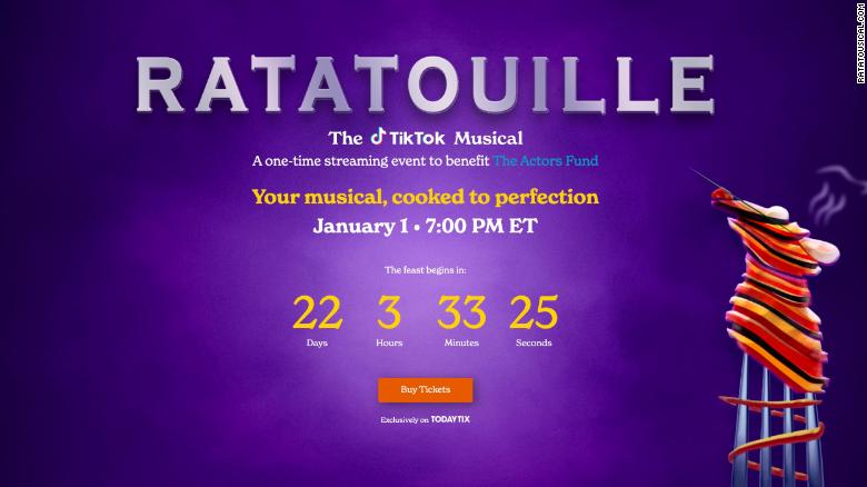 Users turned 'Ratatouille' into a TikTok musical. Now, it will become a benefit for Broadway