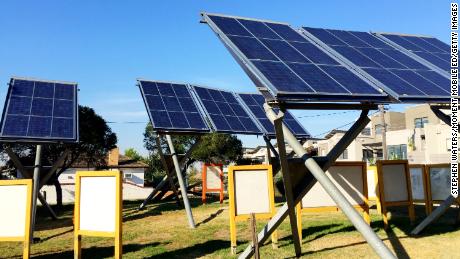 Solar panels array, Ceres Environmental Park, Brunswick East, Melbourne, Australia 