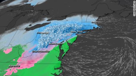 Snow is falling in the Northeast. Aquí&#39;s where the heaviest totals could collect