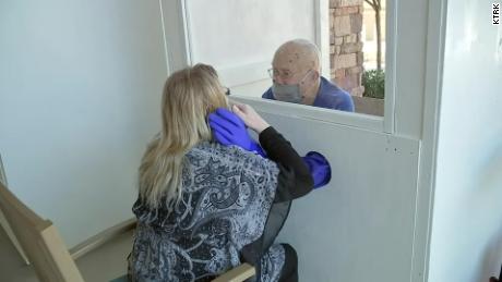 A Boy Scout troop created a &#39;hug booth&#39; for nursing home residents who couldn&#39;t touch their loved ones