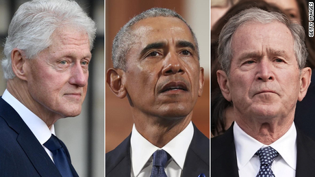 Die ehemaligen Präsidenten Obama, Bush und Clinton ehren Biden als Amerikas neuen Führer in gemeinsamen Videos