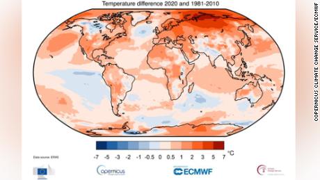 Global temperature data shows that 2020 was tied for the hottest year on record, according to the Copernicus Climate Service and other monitors.