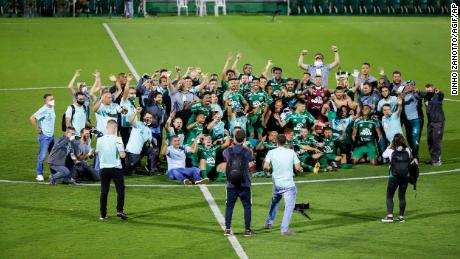 Chapecoense-Spieler feiern ihren Aufstieg in die Serie A.