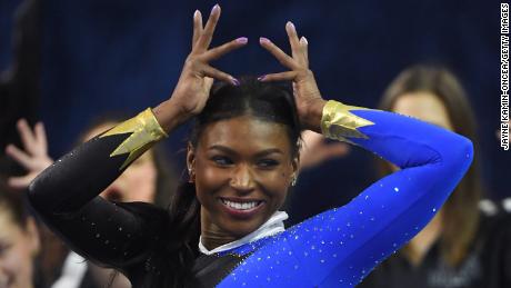 Gymnast Nia Dennis earns praise for her &#39;Black excellence&#39; routine