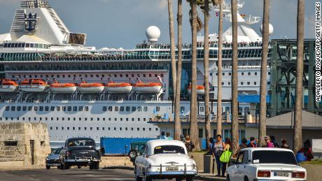 The Empress of the Seas, owned by Royal Caribbean, was the last US cruise ship in Havana following new sanctions against the island. June 5, 2019. 