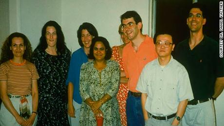 Kastner (third from right) is pictured with colleagues celebrating the discovery of the familial Mediterranean fever gene in 1997.