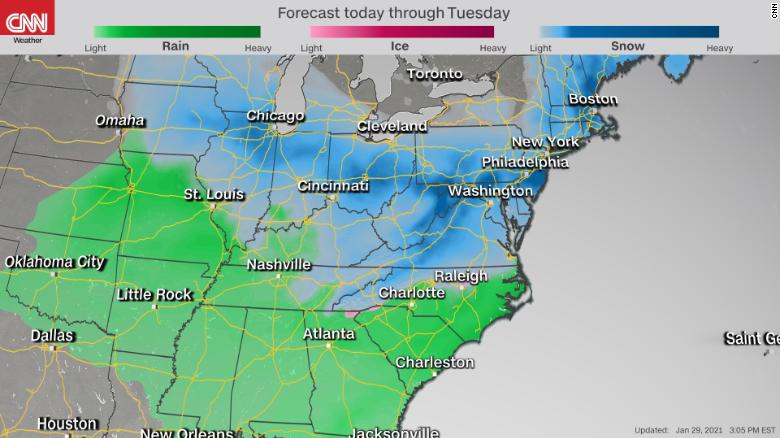 A 709-day snow drought will come to an end on Sunday in Washington, DC