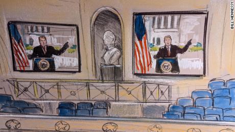 Inside the Senate: Sketches from Day 2 of the impeachment trial