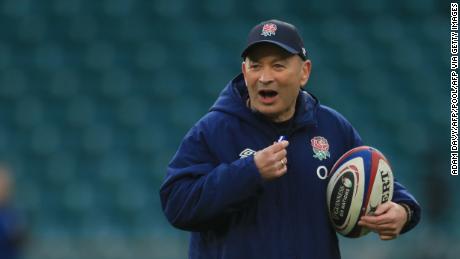 England&#39;s coach Eddie Jones attends an England team training session at The Lensbury in Teddington, south west London on February 20, 2021, ahead of the Six Nations rugby union match between England and  Wales on February 27. (Photo by Adam Davy / POOL / AFP) (Photo by ADAM DAVY/POOL/AFP via Getty Images)