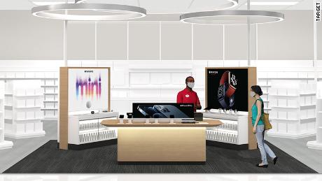 A concept rendering of the new Apple destination rolling out in select Target locations.