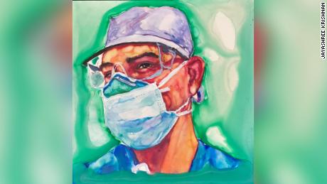 Dr. Eliot Fagley, section head of critical care medicine at Virginia Mason Hospital in Seattle, was one of Krishnan&#39;s first portraits.