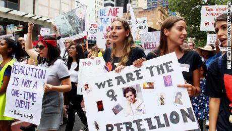 Protesters Walked Through Sydney In 2019 For The &Amp;Quot;Women'S Wave&Amp;Quot; March, But Many Say Not Enough Has Been Done To Address Inequality And Sexual Assault.
