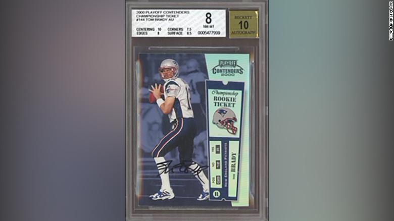 Tom Brady rookie card sells for record $  1.32 milioni