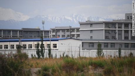 This photo taken on June 4, 2019 shows a facility believed to be a re-education camp where mostly Muslim ethnic minorities are detained, north of Akto in China&#39;s northwestern Xinjiang region.