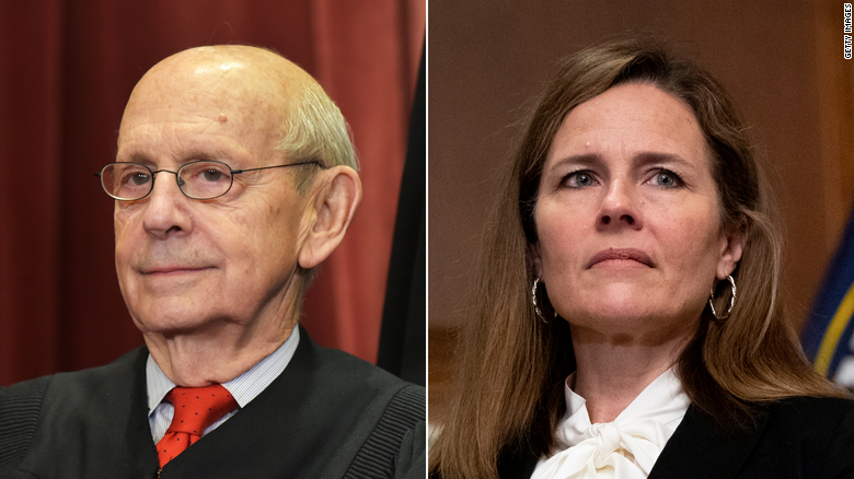 Stephen Breyer adds 'respect' to his dissent of Amy Coney Barrett's first opinion