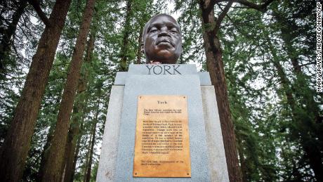 York was the first Black person to cross the country. City leaders say they plan to keep the bust on display.