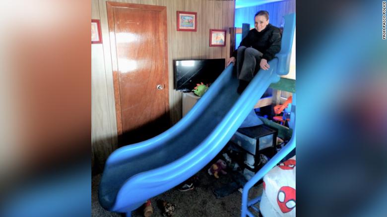 Stolen 400-pound playground slide found in a child's bedroom