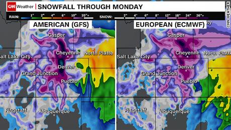 Parts of Colorado could get up to 4 feet of snow.